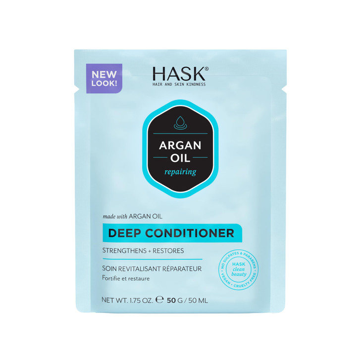 HASK ARGAN OIL Repairing Deep Conditioner Treatments for all hair types color safe gluten free sulfate free paraben free