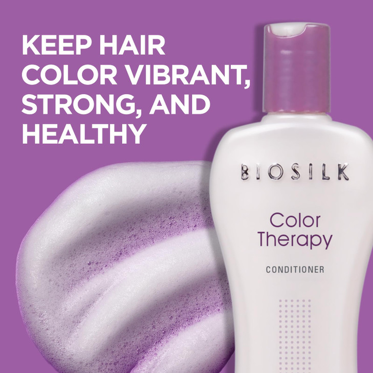 BioSilk Color Therapy Conditioner Replenishes Moisture While Protecting Color Enhances Vibrancy Shine Sulfate Paraben Cr