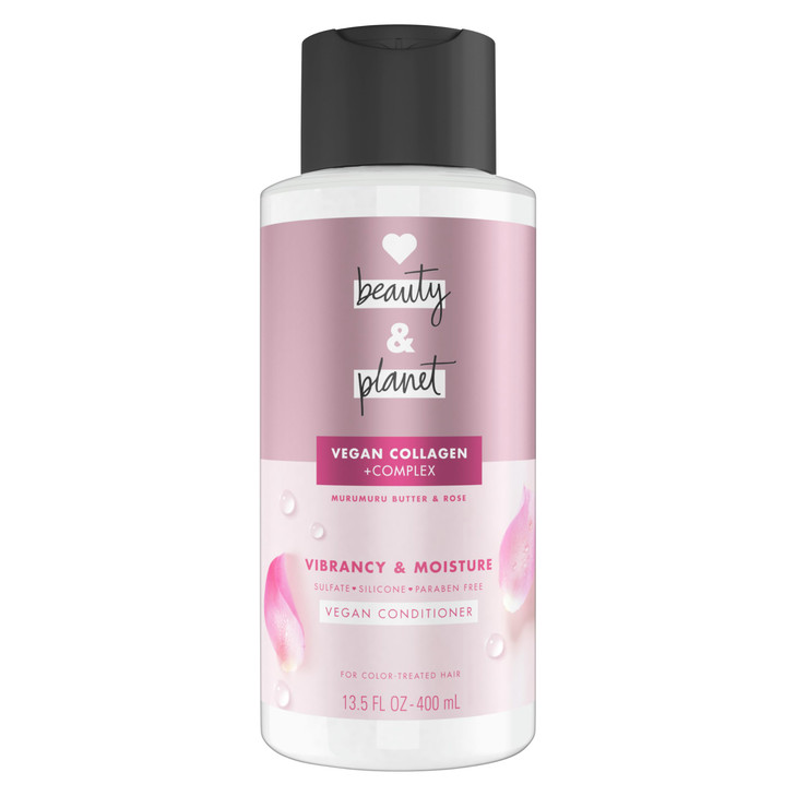 Love Beauty and Planet Vegan Collagen Moisture Conditioner Murumuru Butter Rose for ColorTreated Hair Vibrancywith a veg