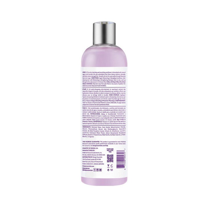 Design Essentials Agave Lavender Moisturizing Detangling ConditionerBlowDry Silk Press Collection 12oz