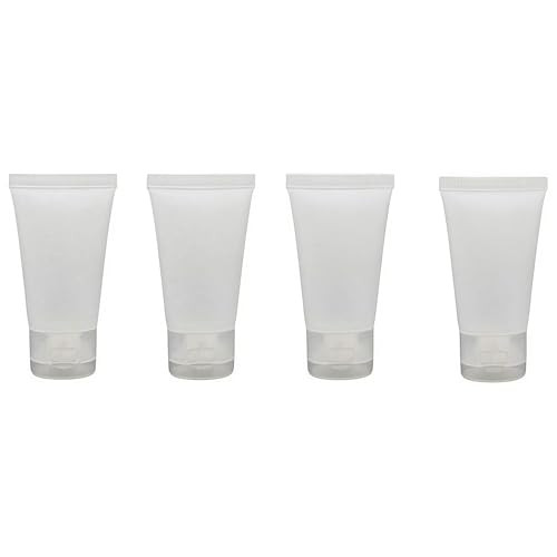 20PCS 15ml/0.5oz Clear Empty Refillable Plastic Soft Tubes With Flip Cover Packing Sample Container Bottle Vials For Shampoo Cleanser Shower Gel Crea