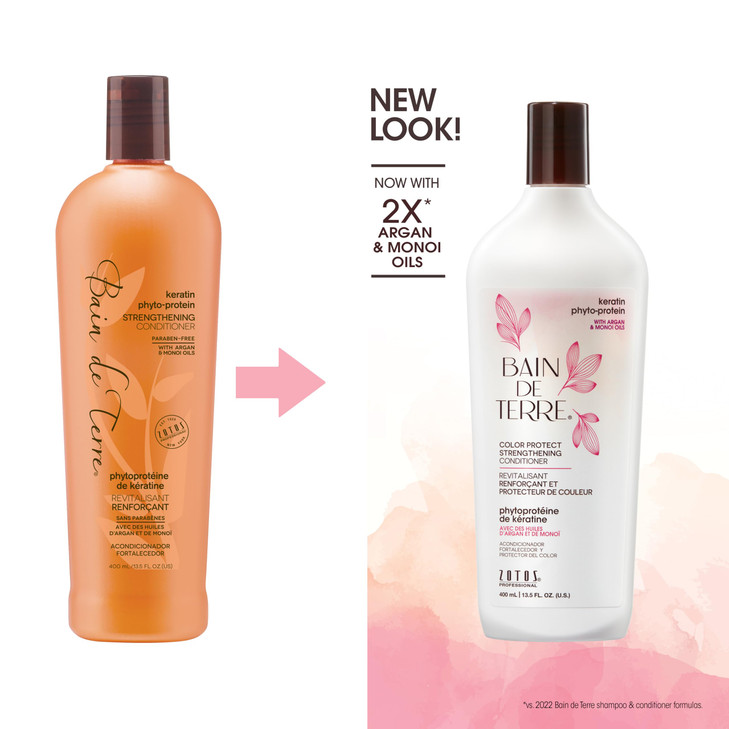Bain de Terre Keratin PhytoProtein Color Protect Strengthening Conditioner ColorSafe Strengthening for Weak Damaged Hair