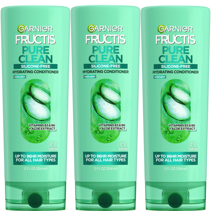 Garnier Fructis Pure Clean Hydrating Conditioner 12 Fl Oz 3 Count Packaging May Vary