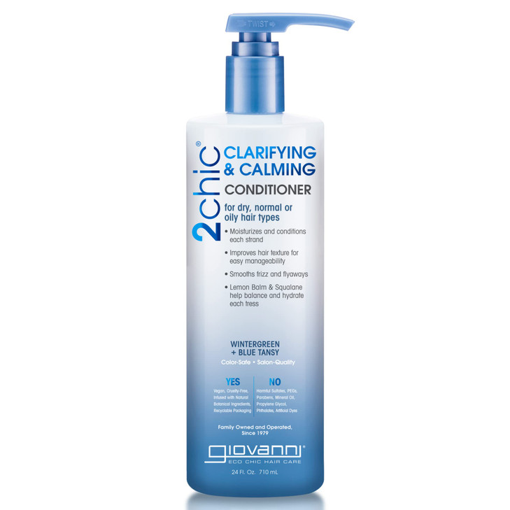 GIOVANNI 2chic Clarifying Calming Conditioner Clarifying Hair Conditioner Helps Remove Residue while Hydrating Sulfate F
