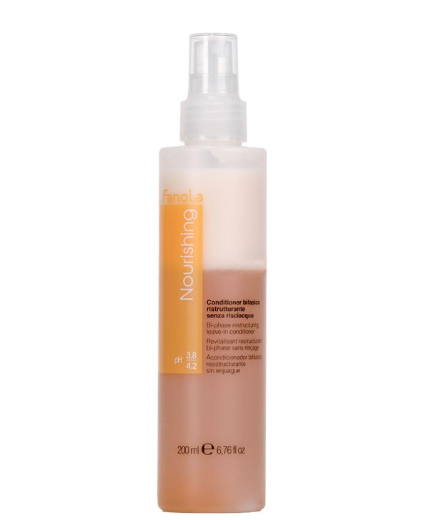 Fanola Restructuring Leave In Conditioner Hydrating Hair Care with Frizz Control Breakage Repair Made with Linseed Oil M