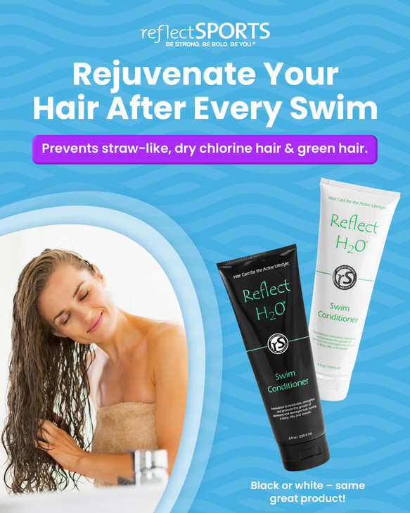 Reflect HO Swim Conditioner Moisturizing Strengthening Swim Hair Care Conditioner for Damaged Hair SulfateFree Chlorine