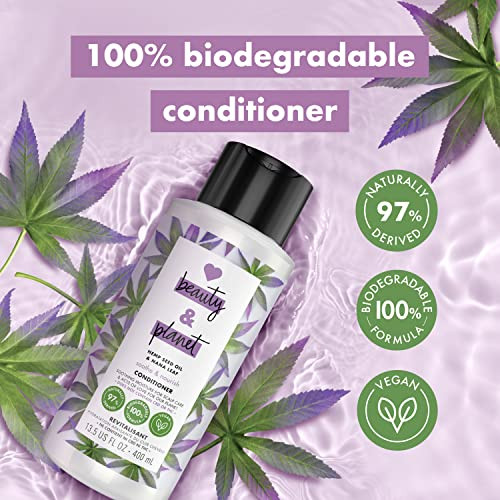 Love Beauty and Planet 100 Biodegradable Hydrating Conditioner Soothe Nourish Dry Scalp Hemp Seed Oil Nana Leaf Vegan Si