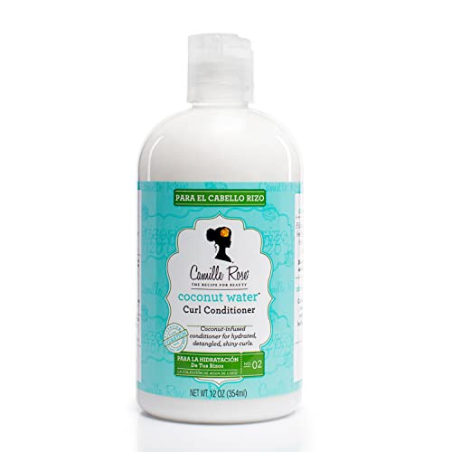 Camille Rose Coconut Water Curl Conditioner Hydrating Conditioner for Curly Hair Detangler Frizz Control 12 Fl Oz