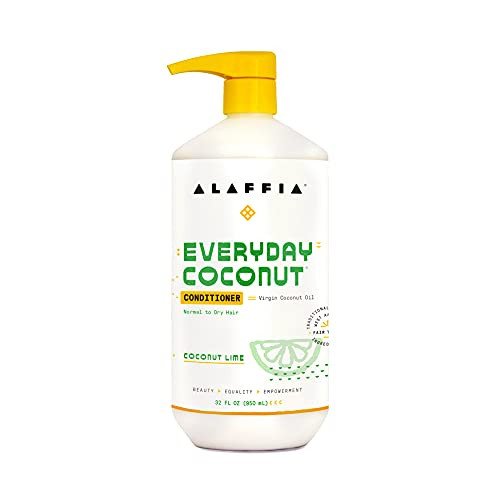 Alaffia Everyday Coconut Lime Conditioner for Normal to Dry Hair Moisturizing Support with Ginger Coconut Oil and Shea B