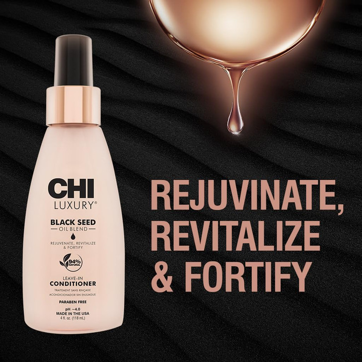 CHI Luxury Black Seed Oil LeaveIn Conditioner Moisturizing Treatment To Strengthen Hair Thermal Protectant Sulfate Parab