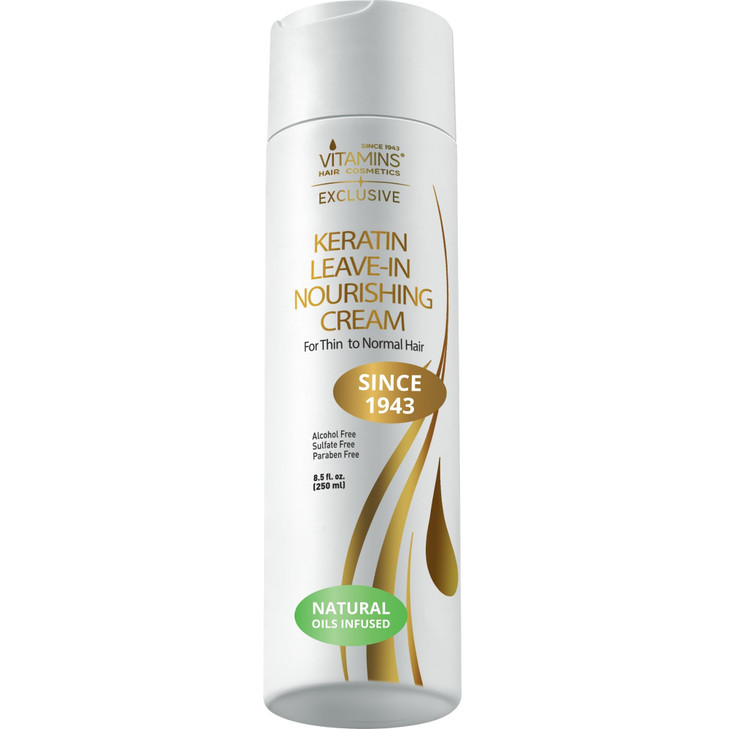 VITAMINS hair cosmetics Keratin Leave In Conditioner for Thin Hair Lightweight Moisturizer Hydrating Detangler Cream for