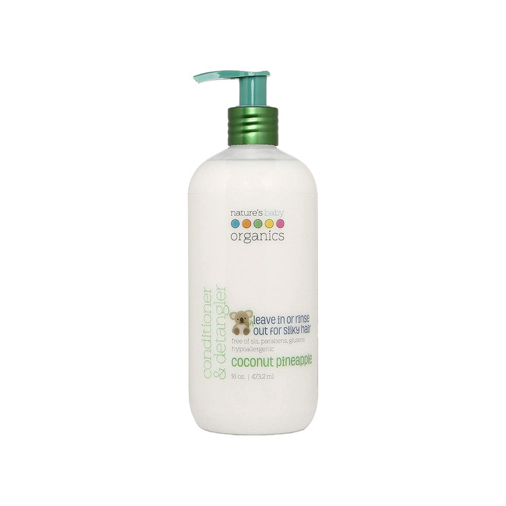 Natures Baby Conditioner Detangler Formulated Specifically for Problem and Sensitive Skin Tear Free No Sulfate or Artifi