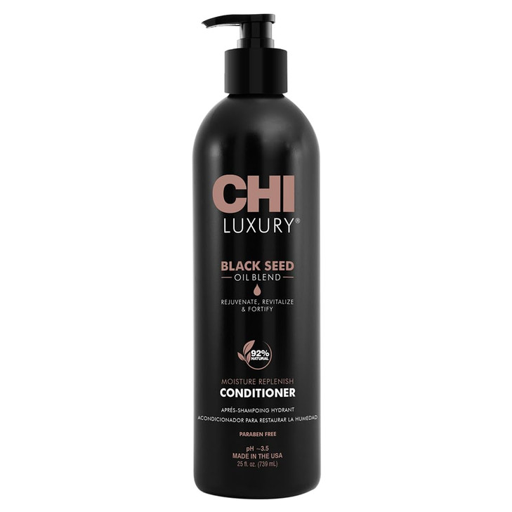 CHI Luxury Black Seed Oil Moisture Replenish Conditioner Strengthens for Soft Hair Replenishes Moisture Sulfate Paraben