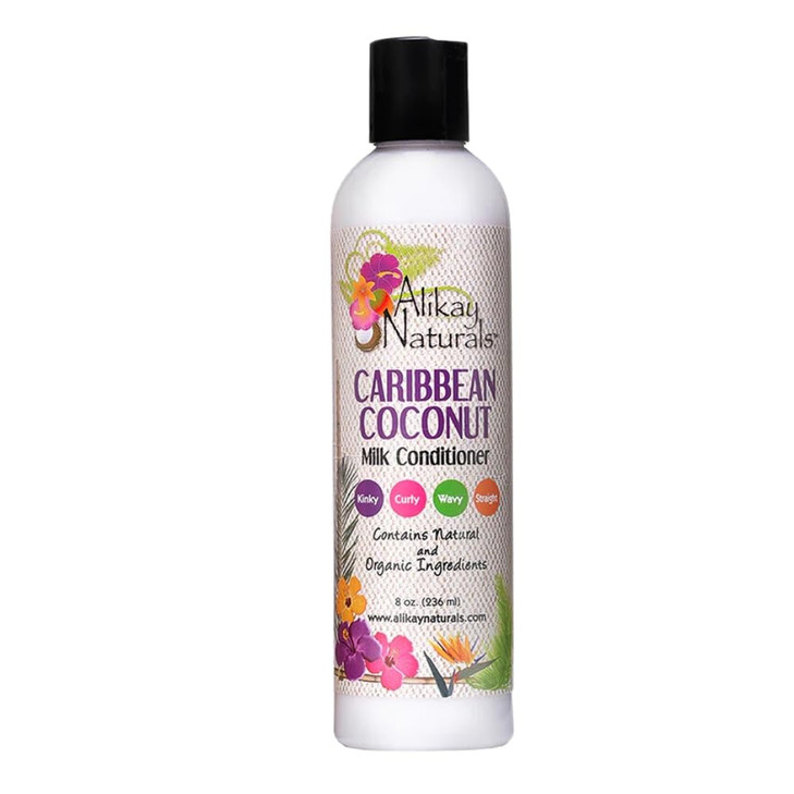 Alikay Naturals Caribbean Coconut Milk Conditioner Natural Fatty Acids Coconut Milk Oil 8 Ounce