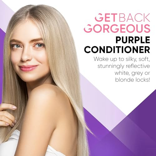 GBG Purple Conditioner for Blonde Hair Hair Toner for Bleached Grey Blonde Conditions Neutralizes Brassy Hair in 3 Minut