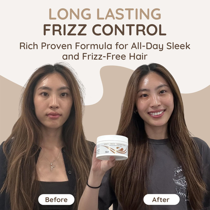 VITAMINS hair cosmetics Keratin Leave in Conditioner for Dry Damaged Hair Curl Defining Cream for Frizz Control Detangli