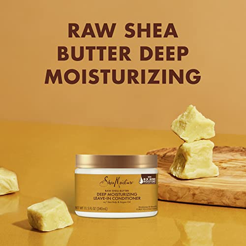 SheaMoisture Raw Shea Butter Deep Moisturizing Leavein Conditioner for Curly Hair Moisturizes and Smooths 115 oz