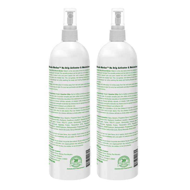 Hawaiian Silky 14in1 Miracle Worker 16 oz Keratin LeaveIn Conditioner Pack of 2