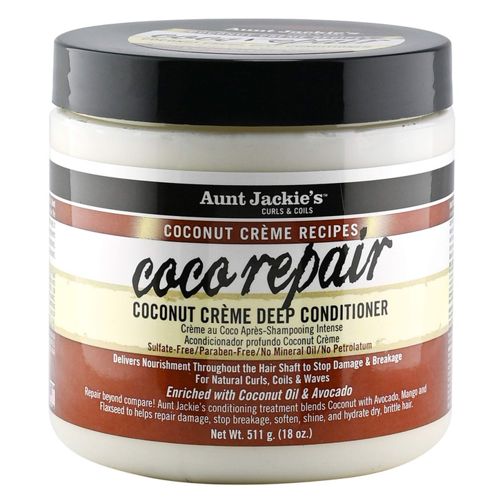 Aunt Jackies Coconut Crme Recipes Coco Repair Deep Hair Conditioner Delivers Nourishment Stops Damage Breakage for Natur