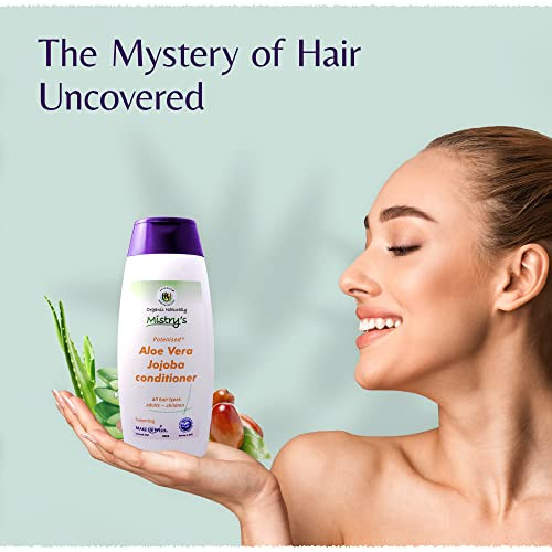 Mistrys Aloe Vera Jojoba Conditioner 200ml Natural Hair Care Gentle Strengthening Nourishing Suitable for All Ages and H