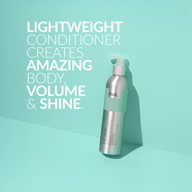 MUK Fat Volumising Conditioner for Fragile Fine Limp Hair Thickening and Volume Conditioner with Weightless Moisture for