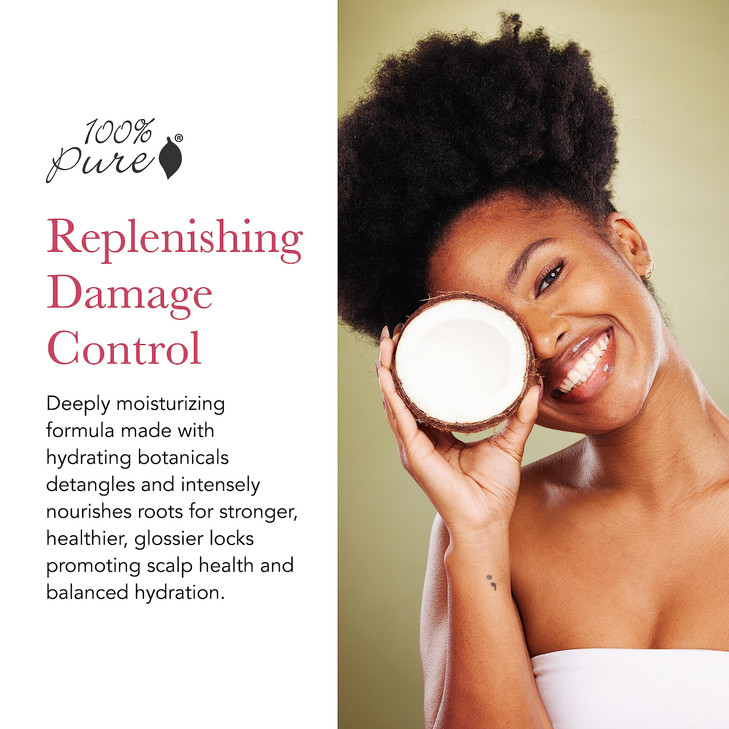 100 PURE Honey Virgin Coconut Restorative Conditioner Moisturizer Repair Replenishing Nutrient Boost for Dry Damaged Hai