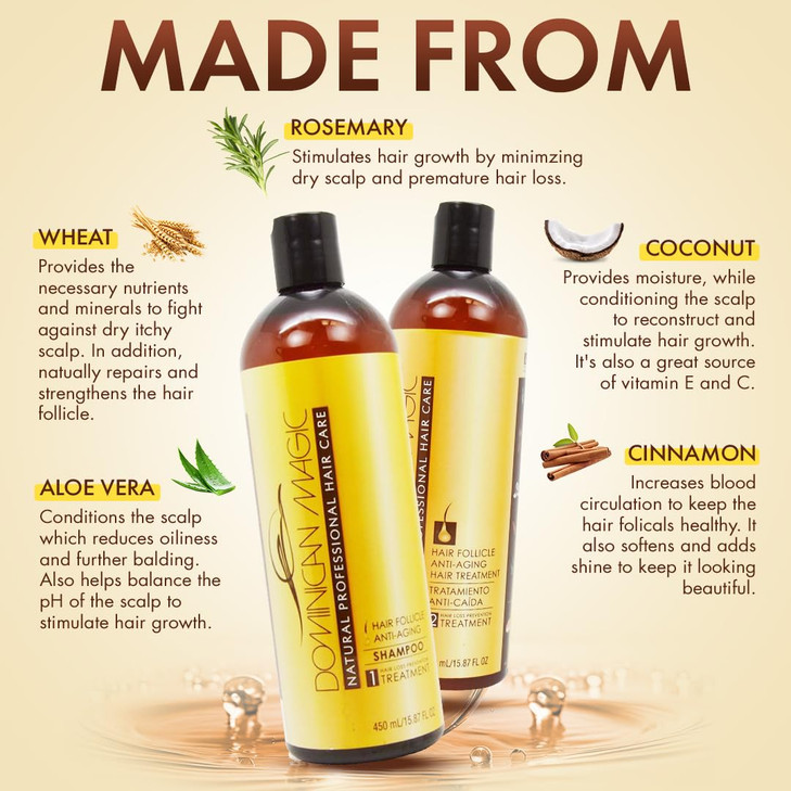 DOMINICAN MAGIC Hair Follicle Antiaging Conditioner Strenghtening Conditioner with Rosemary to Stimulate Hair Growth 158