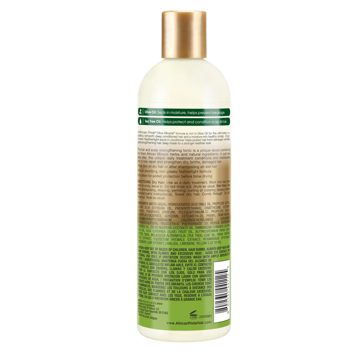 African Pride Olive Miracle LeaveIn Conditioner 3 Pack enriched with olive oil and tea tree to seal in moisture and prev
