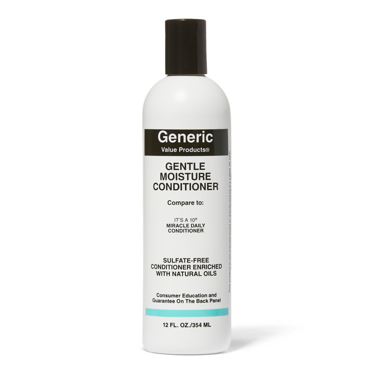 Generic Value Products Gentle Moisture Conditioner Sulfate Free Contains Argan Oil Flax Seed and Palm Oil Detangles Redu