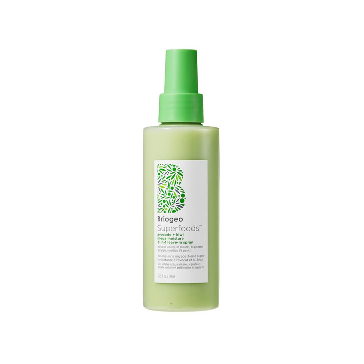 Briogeo Superfoods Avocado Kiwi Mega Moisture 3in1 LeaveIn Spray 3in1 Hair Moisturizer for Dry Damaged Hair Hair Detangl