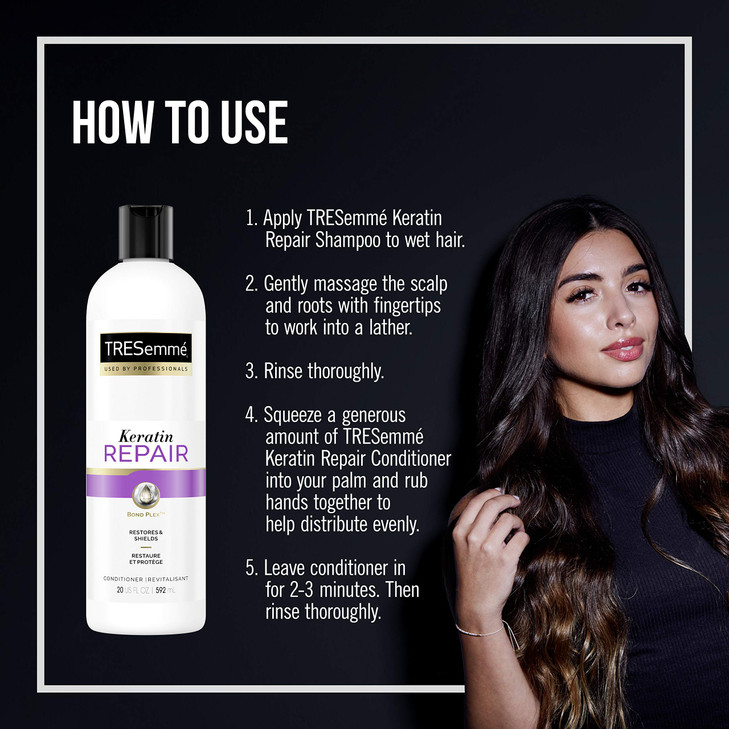 TRESemm Conditioner for Damaged Hair Keratin Repair Restores and Seals Hair from Damage 20 fl oz