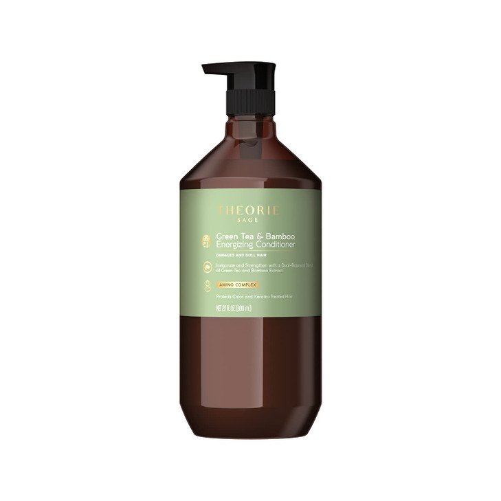 Theorie Green Tea Bamboo Energizing Conditioner Irresistible Scent of Green Tea Jasmine Amber Cypress For Damaged Dull H