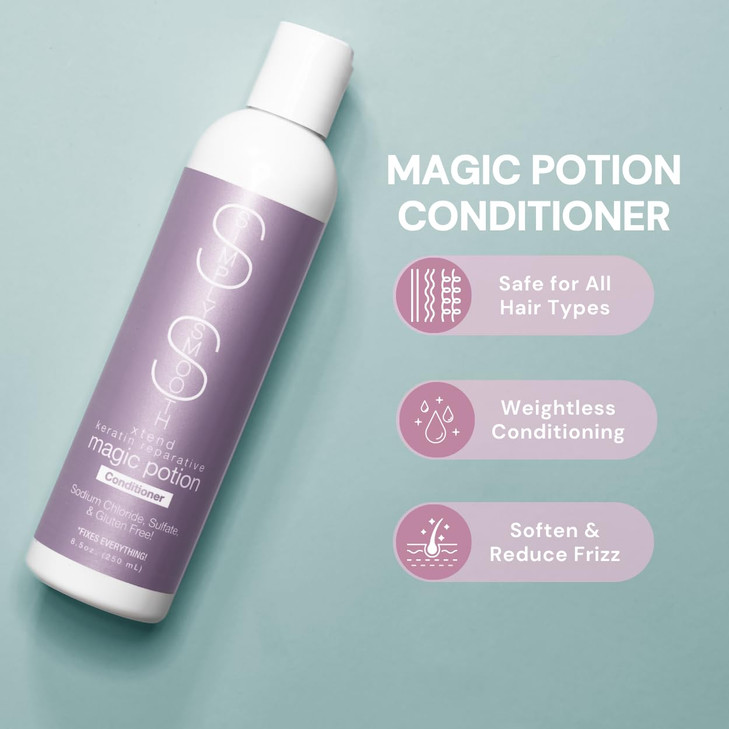 SIMPLY SMOOTH Xtend Keratin Magic Potion Conditioner Daily Conditioner Restore Repair Dry Damaged Depleted Hair Hydrate