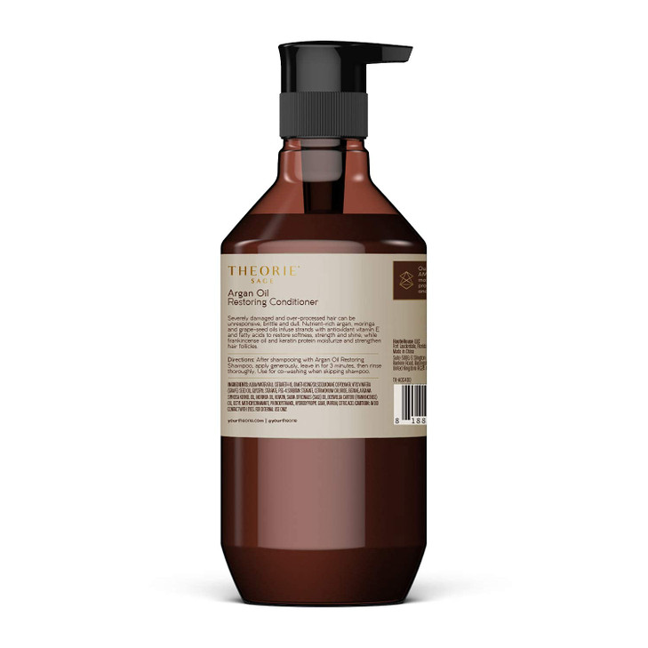 Theorie Argan Oil Ultimate Restoring Conditioner NutrientRich Sulfate Free Restorative Haircare Safe for Color Keratin T