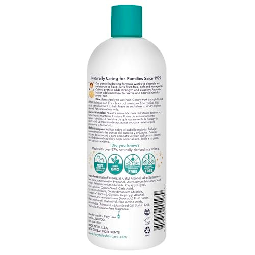 Fairy Tales Curly Q Hydrating Kids Conditioner Paraben Sulfate Gluten and Nut Free For all Types of Curls Including Mult