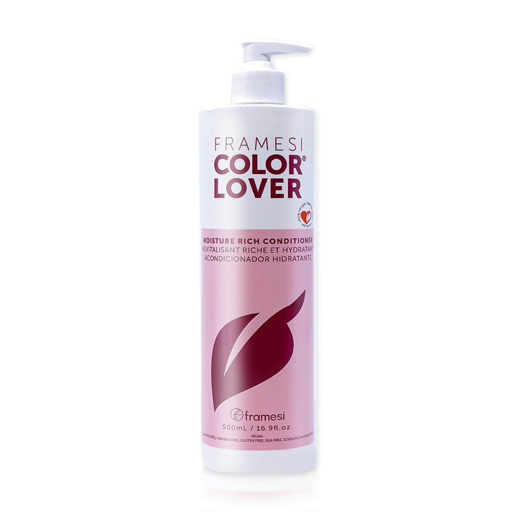 FRAMESI Color Lover Moisture Rich Conditioner 169 fl oz Sulfate Free Conditioner with Coconut Oil and Quinoa Color Treat