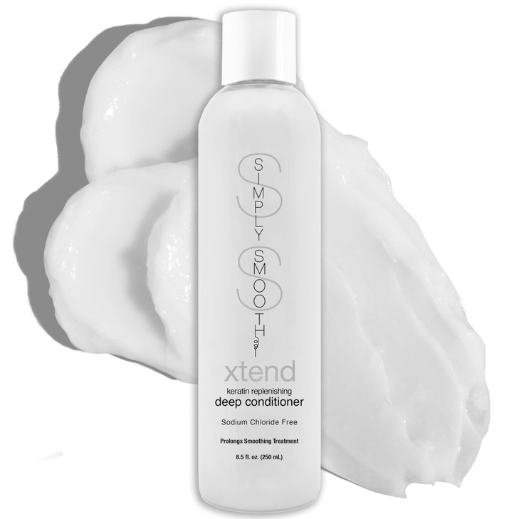 SIMPLY SMOOTH Xtend Keratin Deep Conditioner Lightweight Hydrating Hair Mask for Dry Damaged ColorTreated Curly and Kera