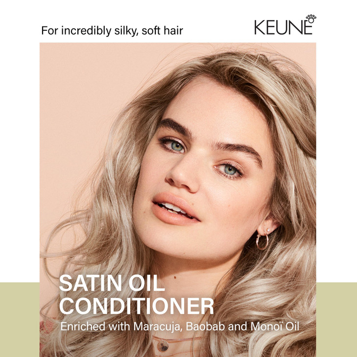 Keune Care Satin Oil Conditioner Moisturizing ShineEnhancing Conditioner for All Hair Types 85 Fl Oz