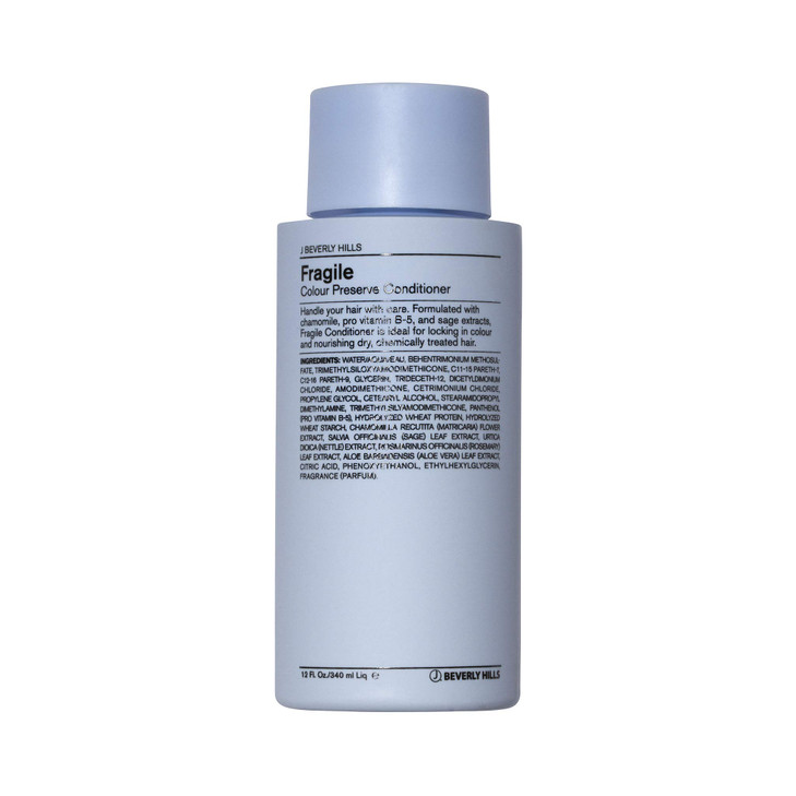 J Beverly Hills Blue Fragile Colour Preserve Conditioner with Chamomile for Split Ends 12 Oz