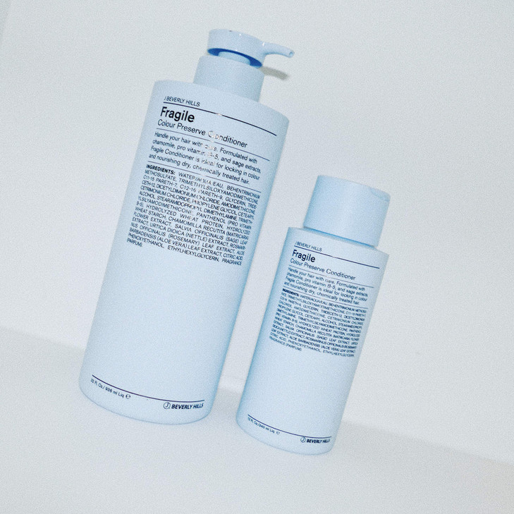 J Beverly Hills Blue Fragile Colour Preserve Conditioner with Chamomile for Split Ends 12 Oz