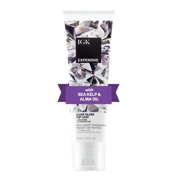 IGK EXPENSIVE Clear Hair Gloss Treatment ShineBoosting Top Coat for Glass Hair Hair Treatment for Smooth Polished Finish