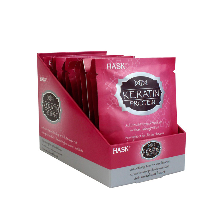 HASK Keratin Smoothing Deep Conditioner Treatments for all hair types color safe glutenfree sulfatefree parabenfree Pack