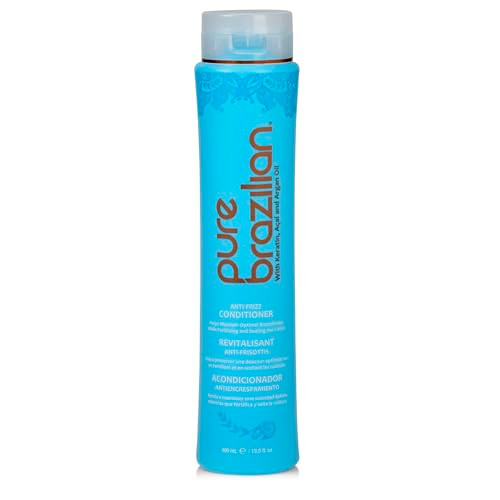 Pure Brazilian AntiFrizz Daily Conditioner with Keratin Acai Smoothing Strengthening for Shinier FrizzFree Hair 135 Oz