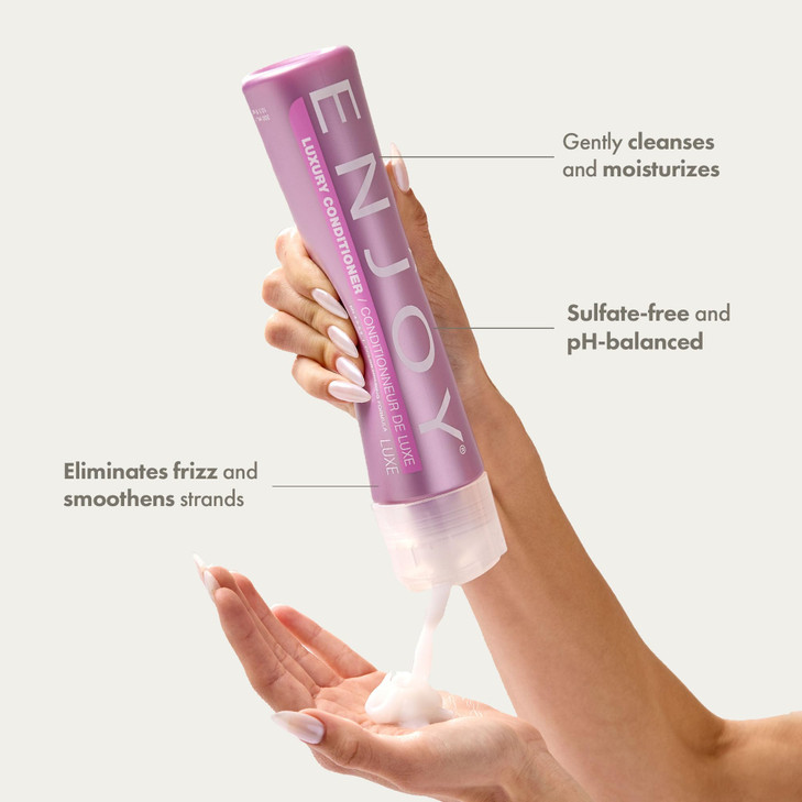 Enjoy Luxury Conditioner Eliminates Frizz Cleansing Moisturizing Smoothing Sulfate Free For Thick Coarse or Curly Hair 1