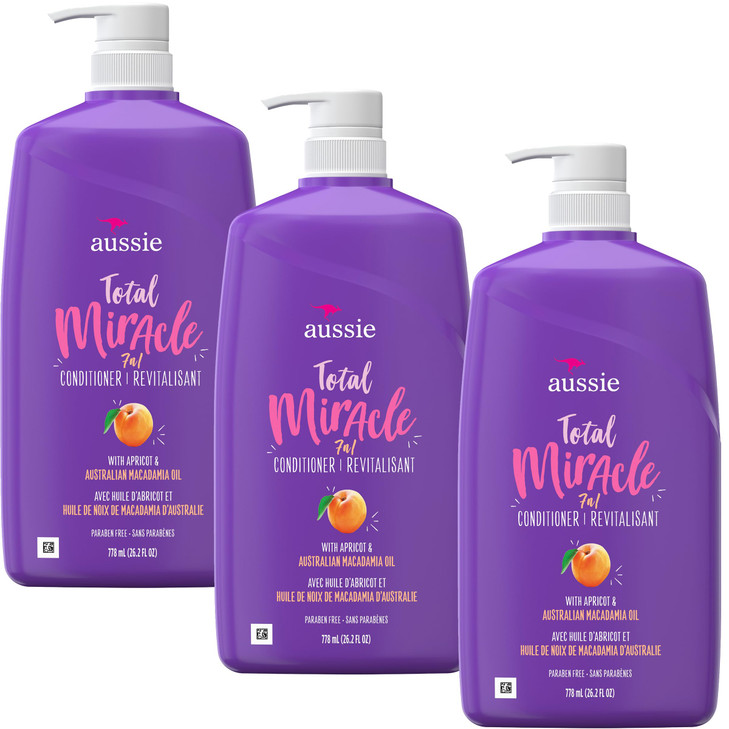 Aussie Conditioner Miracle Moist 262 Ounce Pump 778ml 3 Pack