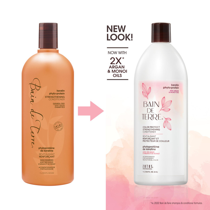 Bain de Terre Keratin PhytoProtein Color Protect Strengthening Conditioner ColorSafe Strengthening for Weak Damaged Hair