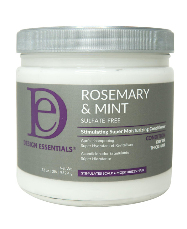 Design Essentials Rosemary Mint Stimulating Super Moisturizing Conditioner for Dry Thick or Brittle Hair SulfateFree Sti