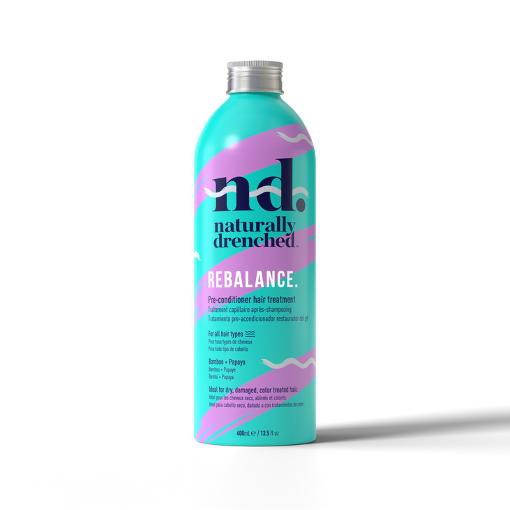 Naturally Drenched Rebalance PreConditioner Hair Treatment for Dry Damaged or Color Treated Hair Vegan Phalate ParabenFr