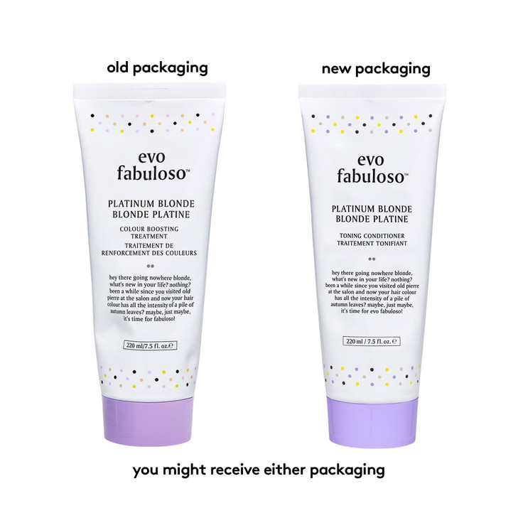 Evo Fabuloso Platinum Toning Conditioner for Blonde Hair Reduces Brass Adds Shine Repairs 74 fl oz