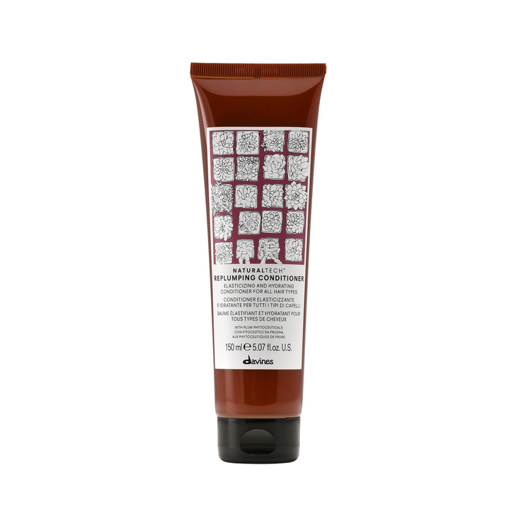 Davines Naturaltech Replumping Conditioner Elasticizing Moisturizing for Fine Hair Lacking Elasticity With Plum Phytoceu